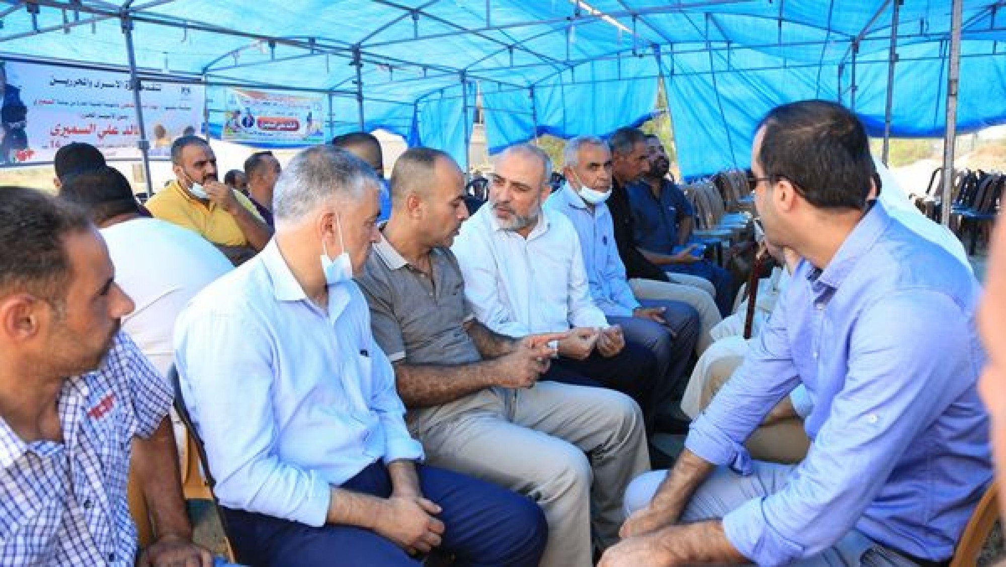#صور وفد من وزارة الأسرى والمحررين برئاسة أ. بهاء المدهون وكيل الوزارة يقدم التهنئة للأسير خالد علي السميري-1